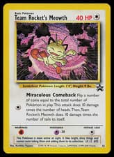 Pokemon Card WoTC Black Star Promo Team Rocket's Meowth #18 NM