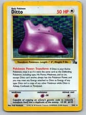 Ditto 3/62 Holo Rare Fossil Pokemon Heavily Played