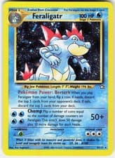 Pokemon Feraligatr 4/111 Rare Neo Genesis Pokemon Unlimited Holo Near Mint
