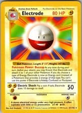 Electrode 21/102 Rare Base Set Shadowless Pokemon Unlimited Near Mint