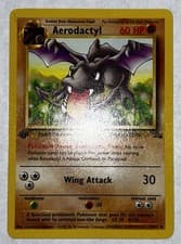 Pokemon TCG Aerodactyl 16/62 1st Edition Rare Fossil Set 1999 WOTC