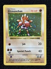 1999 Pokemon Hitmonchan Shadowless Holo 7/102 Base Set TCG Card Vintage WOTC NM