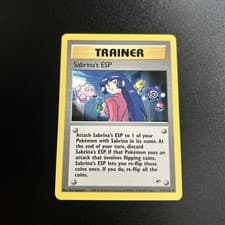 Pokémon Sabrina's ESP 117/132 Uncommon Unlimited Gym Heroes Edition Variant ￼