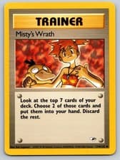 Misty's Wrath 114/132 Uncommon Gym Heroes Pokemon Unlimited Near Mint