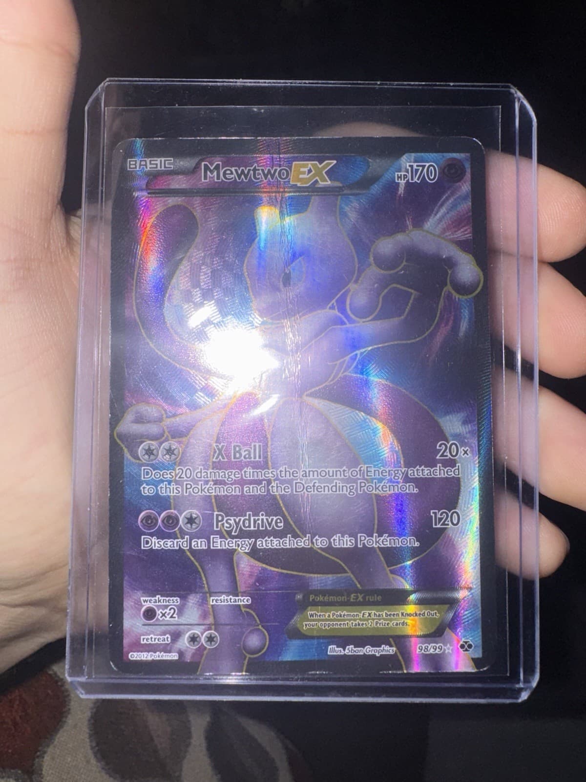 Mewtwo EX (98 Full Art) 98/99 Next Destinies Holo