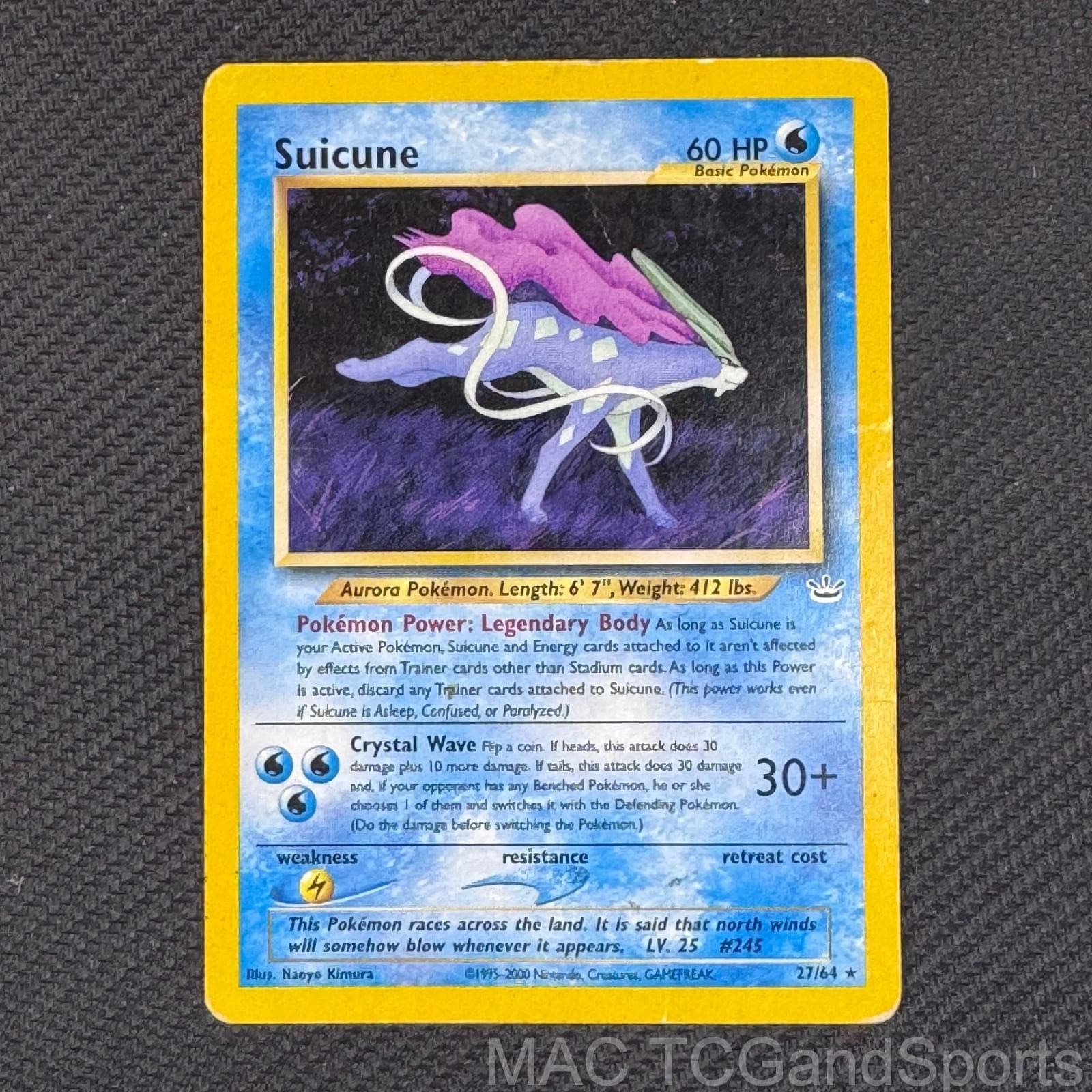 Suicune 27/64 Unlimited Neo Revelation Pokemon TCG HP