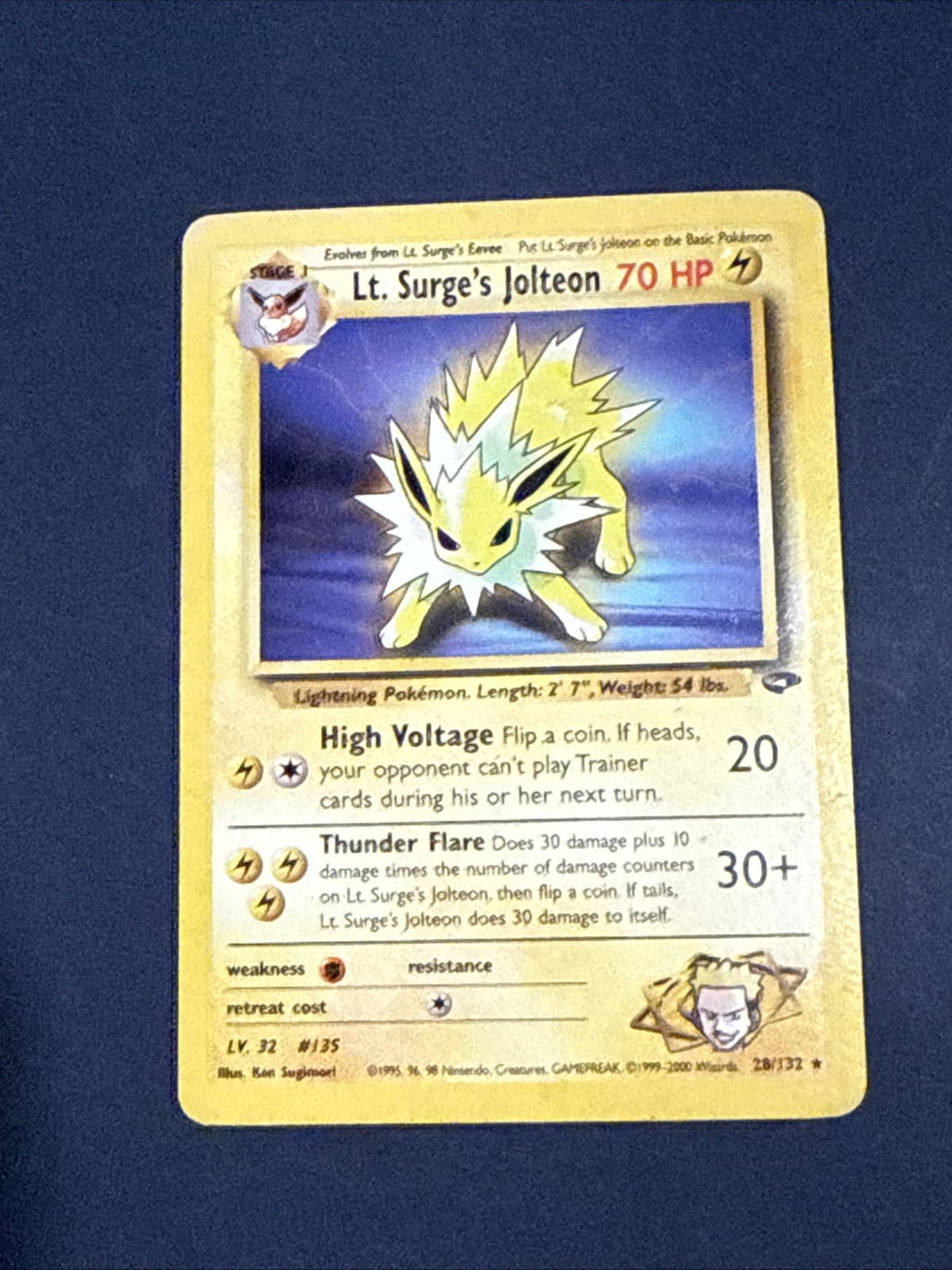 Lt. Surge's Jolteon 28/132 Gym Challenge Regular
