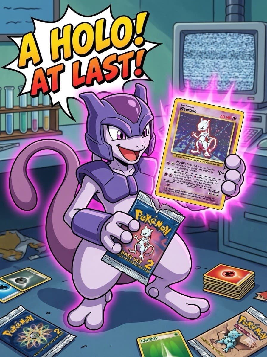 Wizards of the Coast Mewtwo 10/130 Base Set 2 Holo Rare Unlimited ENG 60HP