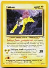 Raikou 22/64 Rare Neo Revelation Pokemon Lightly Played