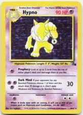 Hypno 8/62 Rare Fossil Pokemon Unlimited Holo Moderately Played