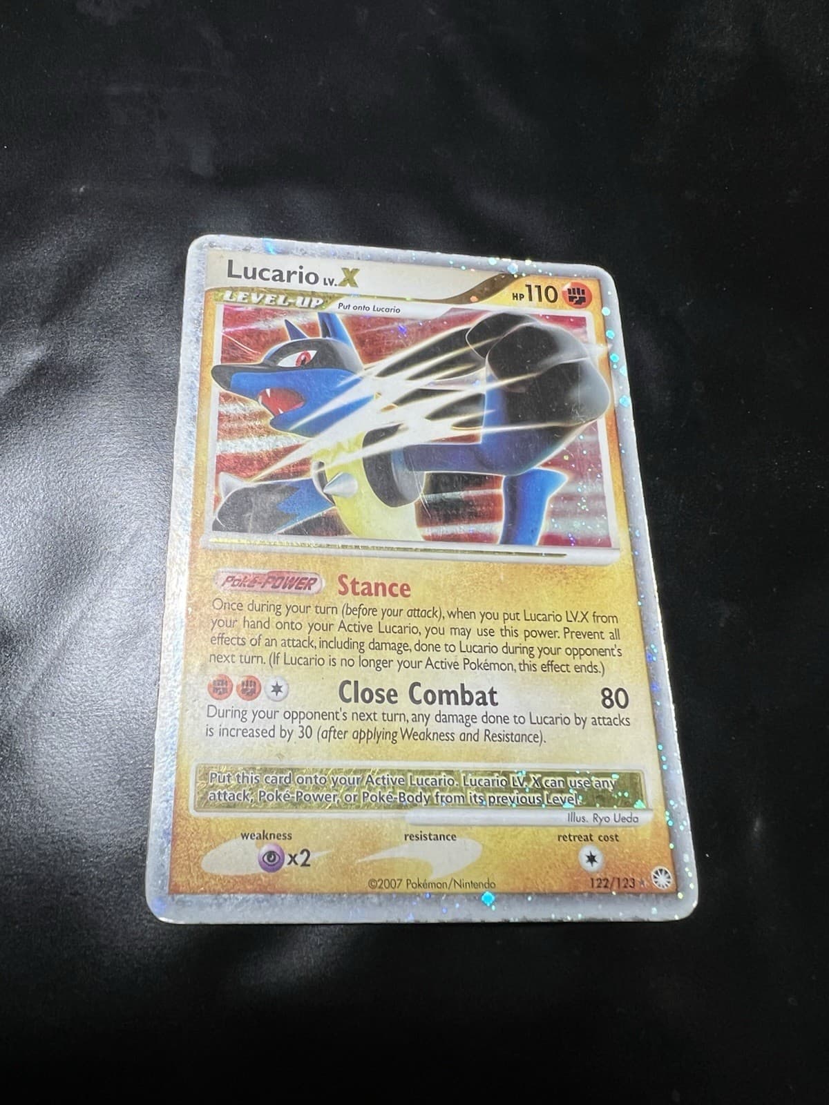 Lucario LV.X 122/123 Holo Rare LV.X Mysterious Treasures Pokemon MP