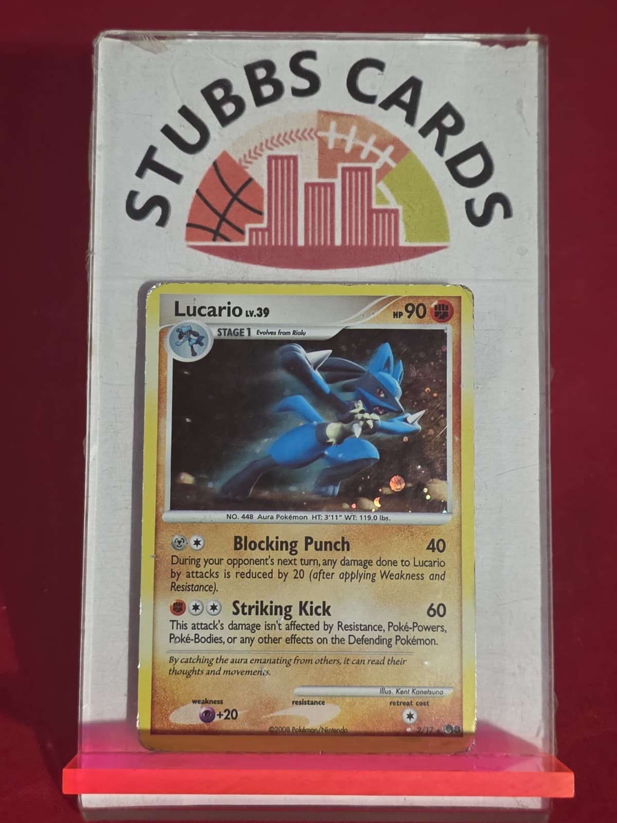 Lucario 2/17 Rare POP Series 8 Pokemon Holo