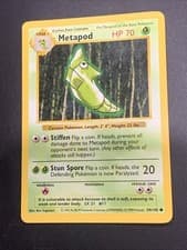 Pokémon Card TCG Metapod Base Set 1999 Shadowless Common 54/102 VLP/NM