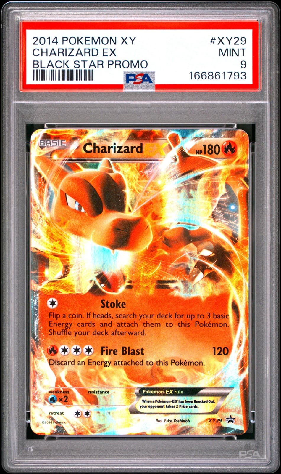 2014 POKEMON XY BLACK STAR PROMO #XY29 CHARIZARD EX PSA 9