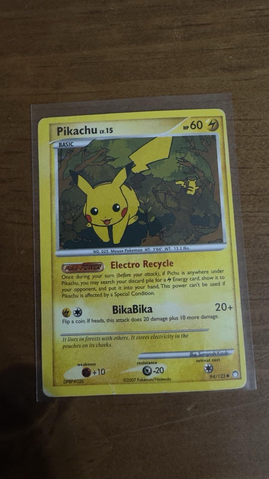 Pokémon Pikachu TCG Mysterious Treasures Card 94/123 Regular Common
