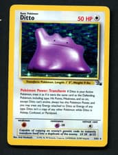 Pokemon Card: DITTO Unlimited Fossil 3/62 Holo (LP)