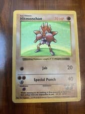 Pokemon Hitmonchan Base Set SHADOWLESS Vintage Holo 7/102 LP 🥊