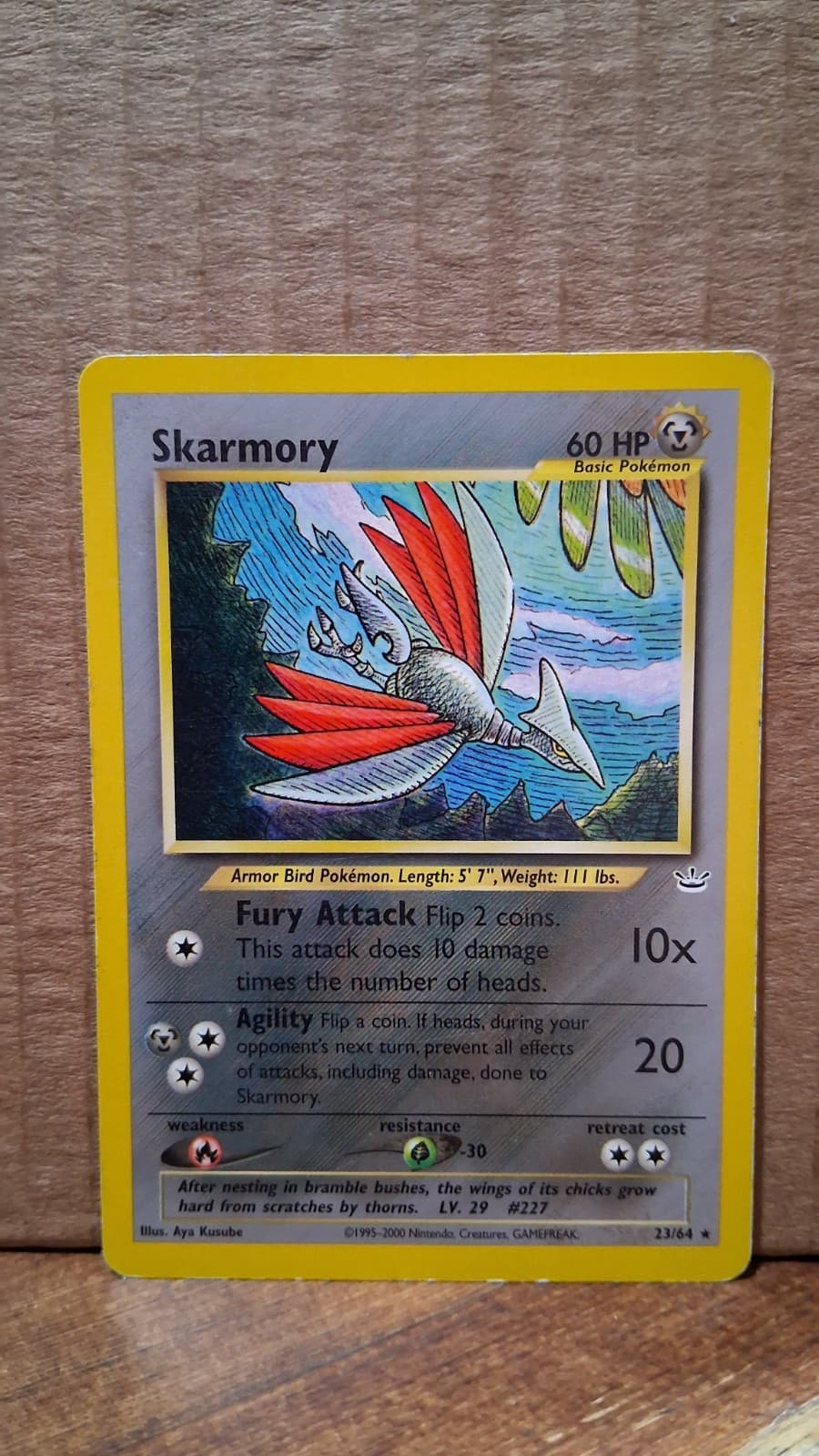 Pokémon TCG Skarmory Neo Revelation Card 23/64 Unlimited Rare Non-Holo NM Rare