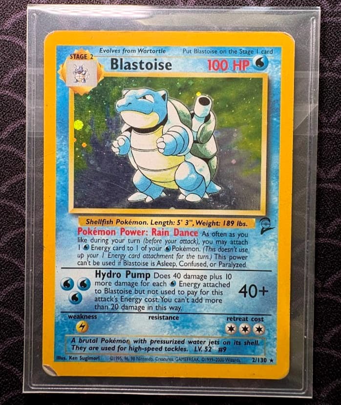 Blastoise 2/130 Holo Rare Base Set 2 (1999-2000)  Vintage Pokemon TCG