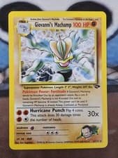 Giovanni's Machamp 6/132 Gym Challenge Holo NM SWIRL🌀