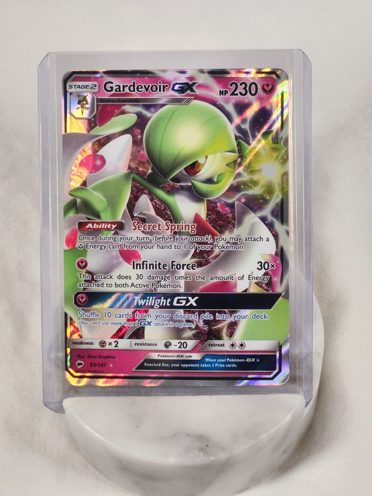 Pokémon Gardevoir GX Ultra Rare Full Art Holo 93/147 SM Burning Shadows EN NM