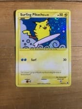Pokémon TCG— Surfing Pikachu Holo 114/111 Rising Rivals Secret Rare  LP/MP