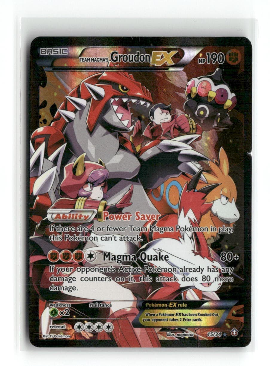 Team Magma's Groudon EX [DCR - 15/34] Ultra Rare Holofoil DM Double Crisis