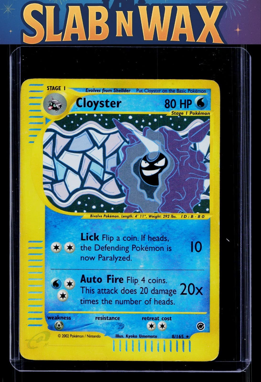 Pokemon tcg Expedition Cloyster (8) #008/165