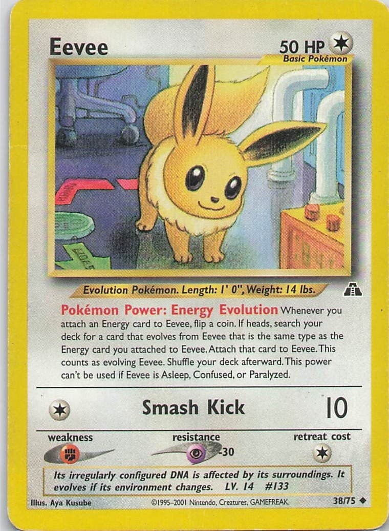 Eevee Unlimited Uncommon Neo Discovery 38/75 HP