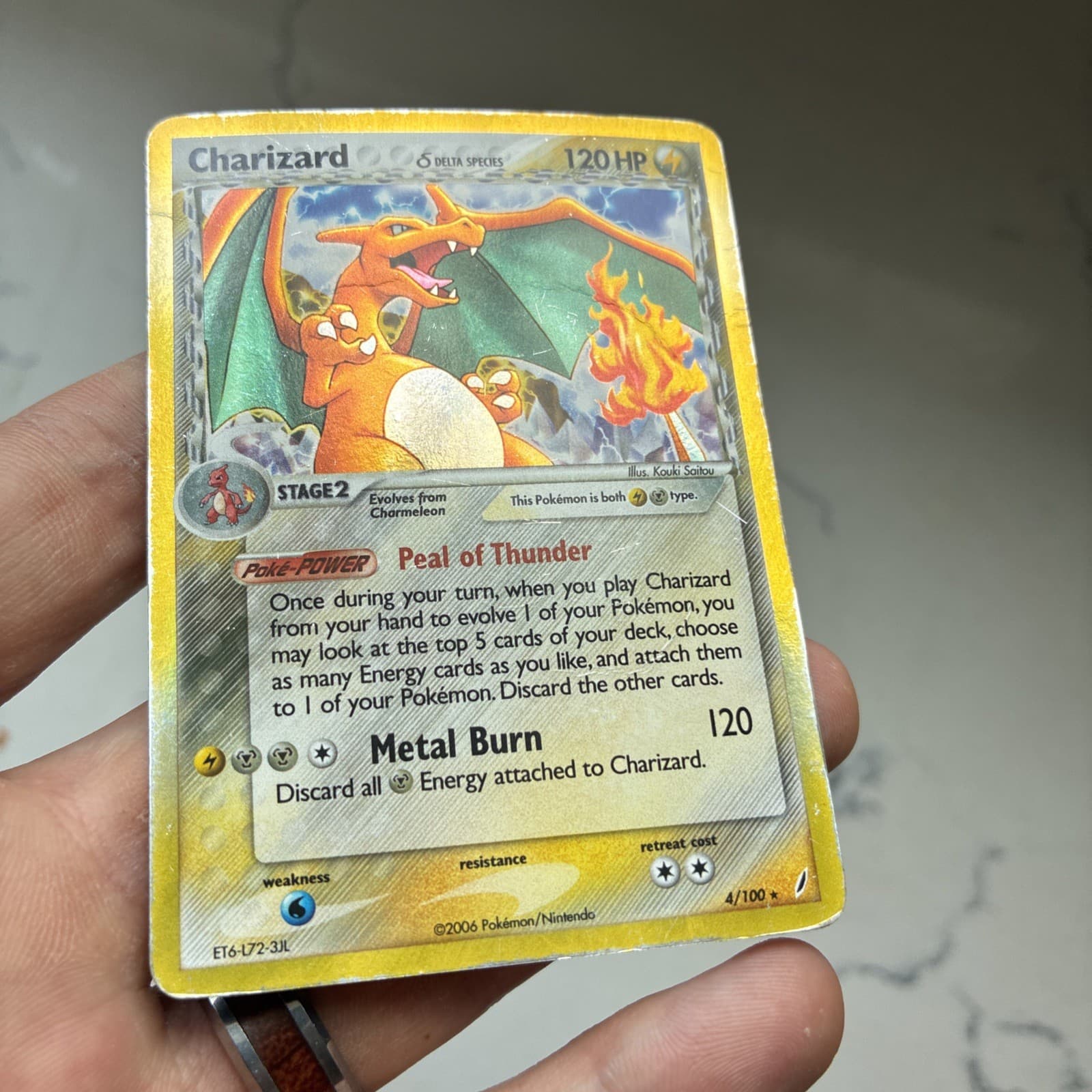 Pokémon TCG Charizard 4/100 EX Crystal Guardians Delta Species Holo
