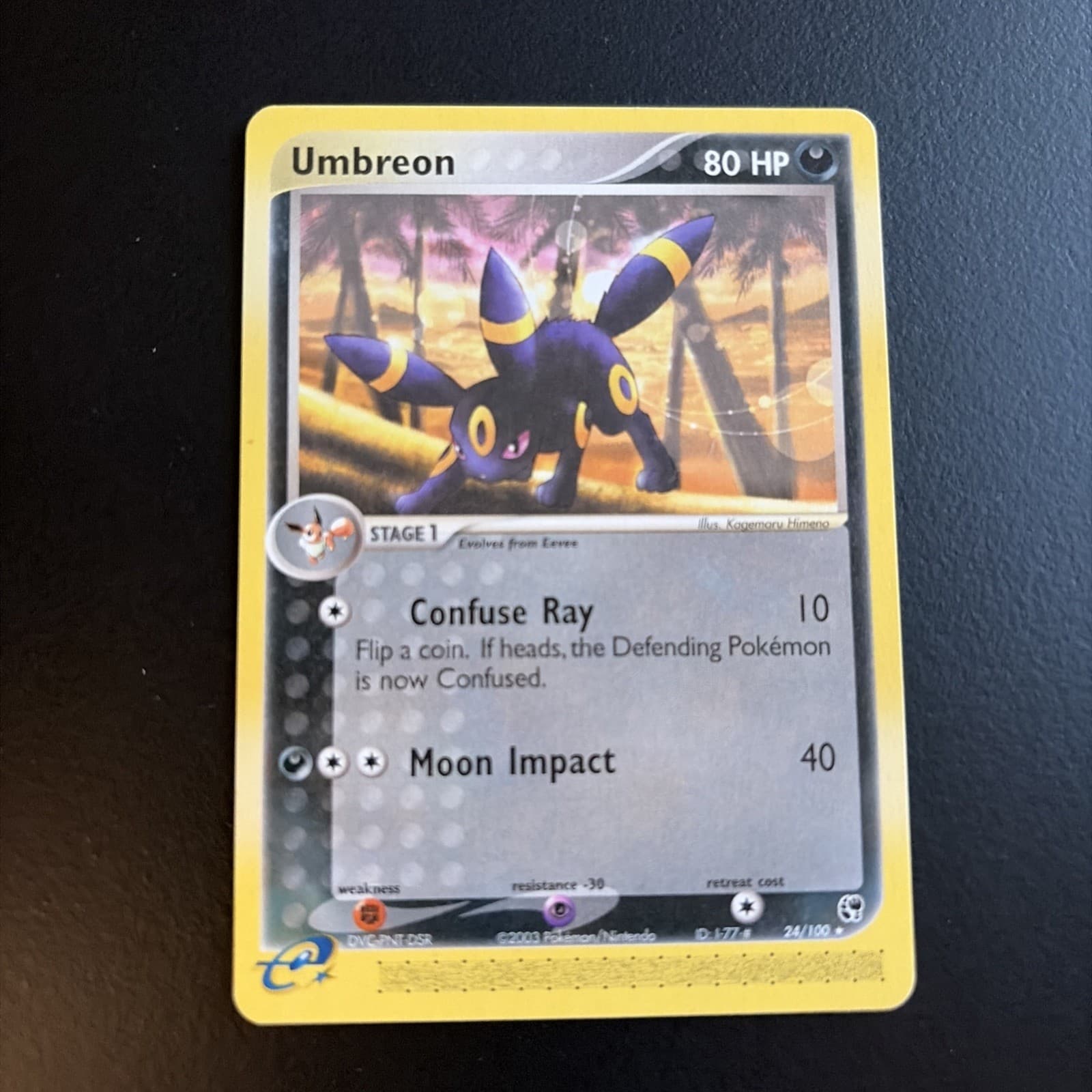 Umbreon Sandstorm NON-HOLO 24/100 SEE PHOTOS FOR CONDITION