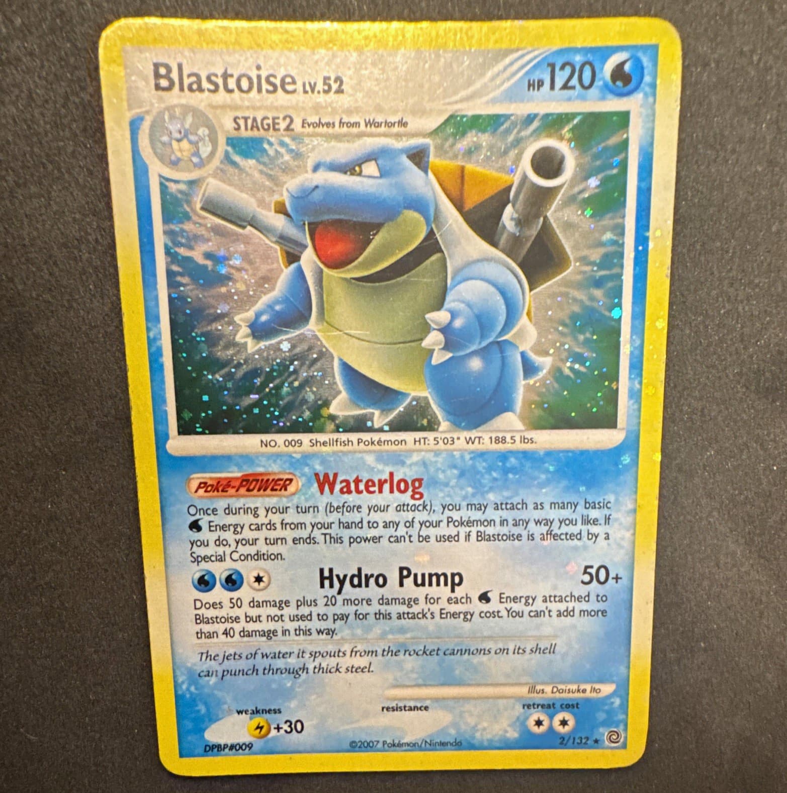 Blastoise #2 - Holo - Secret Wonders - (LP) Pokemon card from 2007!