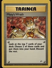 Misty's Wrath Uncommon Gym Heroes 114/132 Trainer Unlimited Pokemon Card