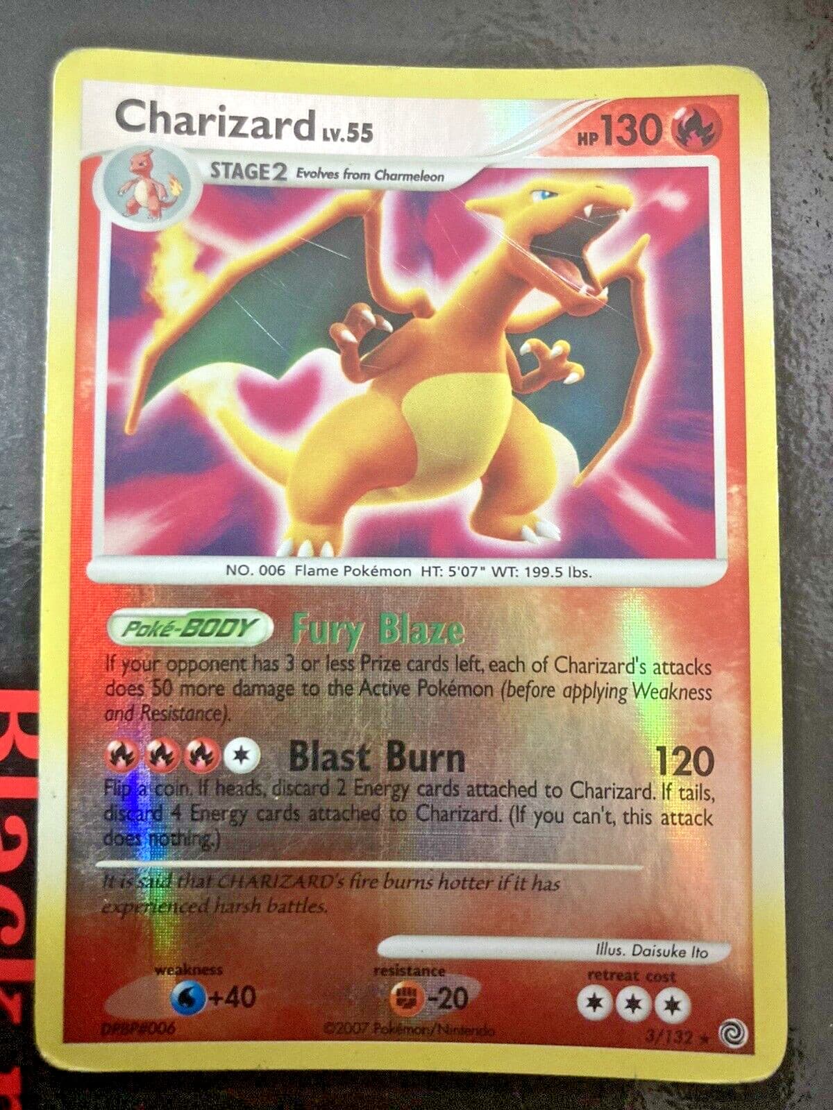 Charizard - #3/132 - Reverse Holo Rare - D&P Secret Wonders 2007 - Pokemon