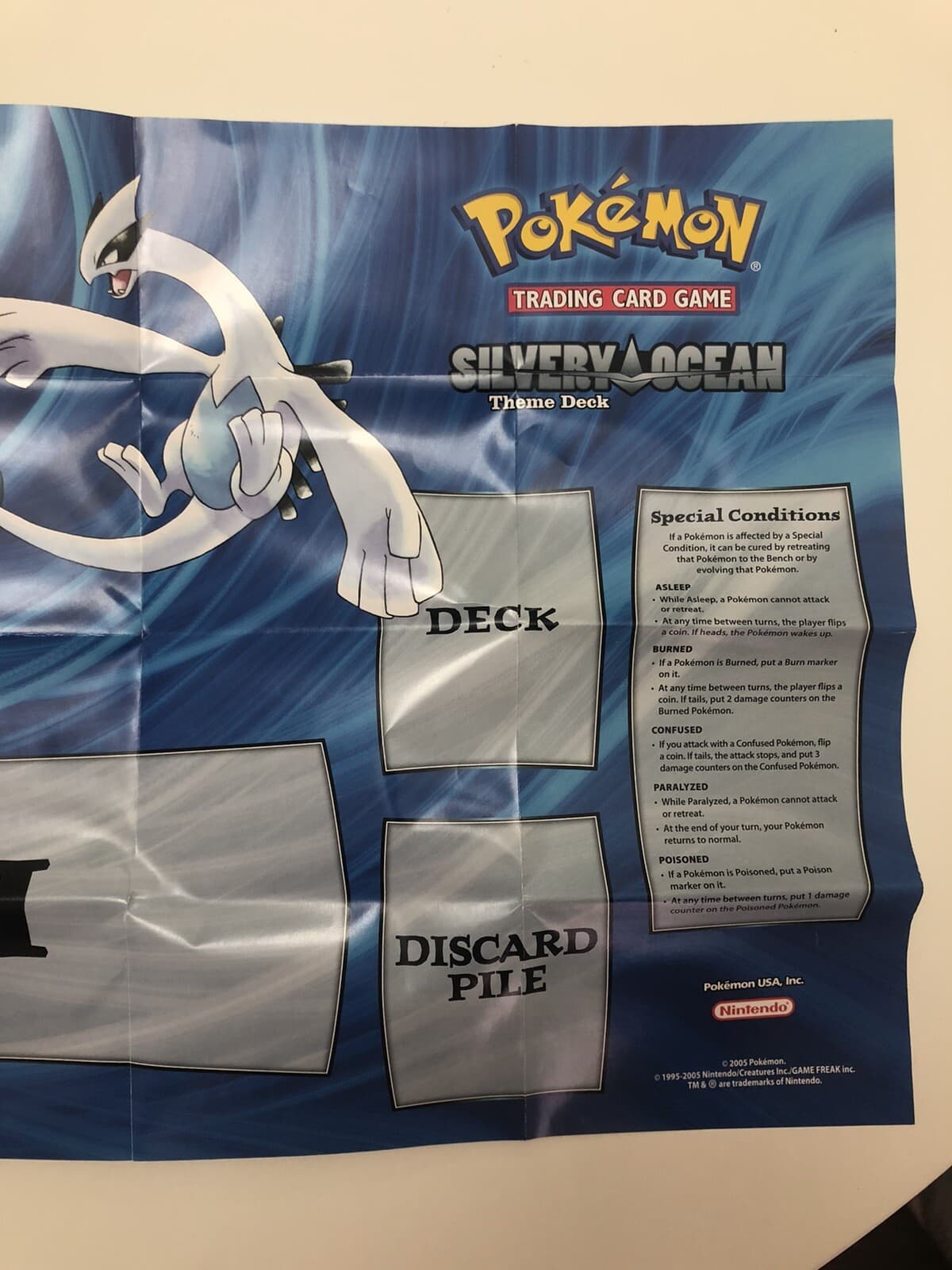 SILVERY OCEAN 2005 Theme Deck PLAYMAT Lugia MINT! EX Unseen Forces 1 DAY SHIP!