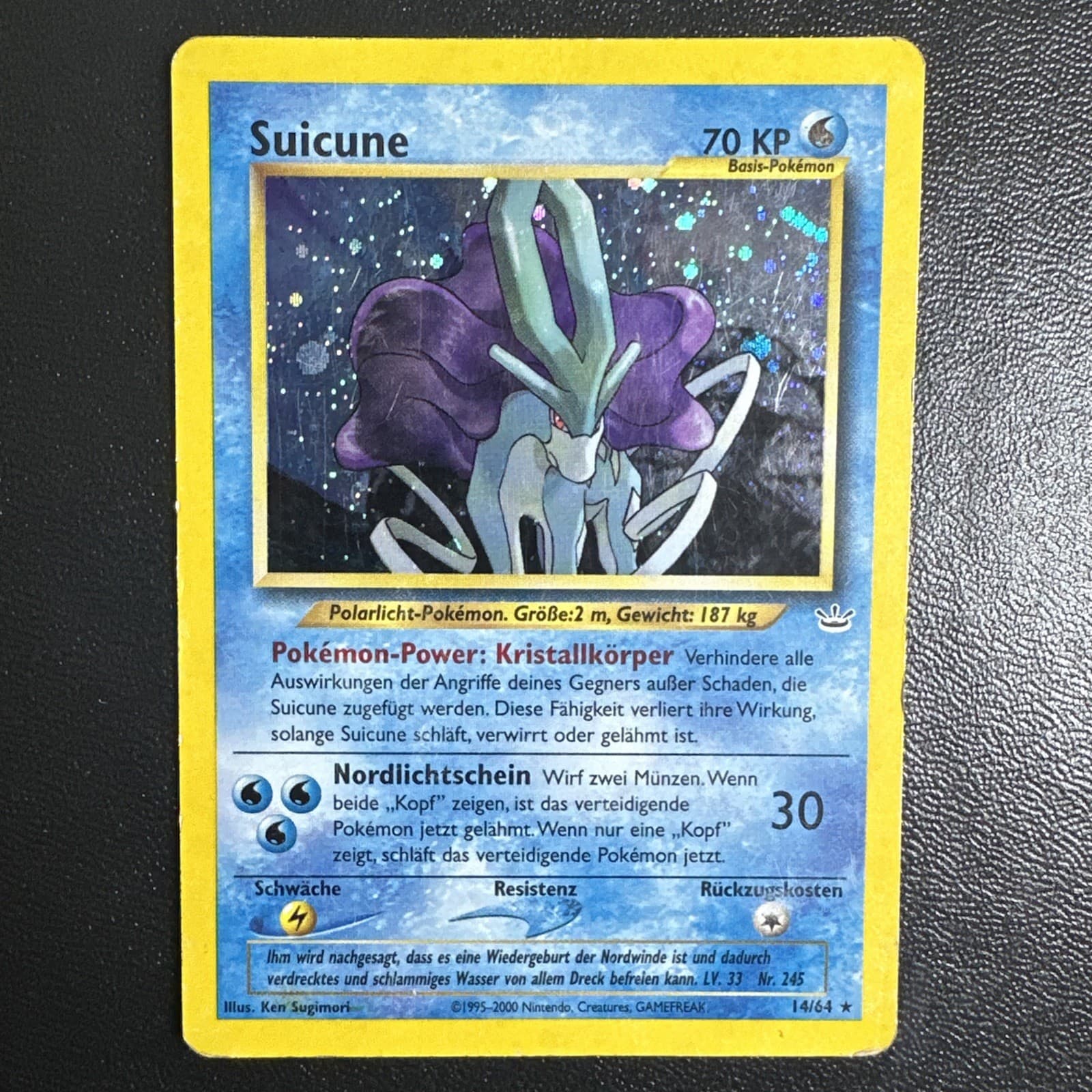 Pokemon Suicune German Neo Revelation Unlimited Holo 14/64 MP-HP