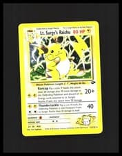 Lt. Surge's Raichu Pokémon Gym Challenge 11/132 HOLO RARE *Light Crease*