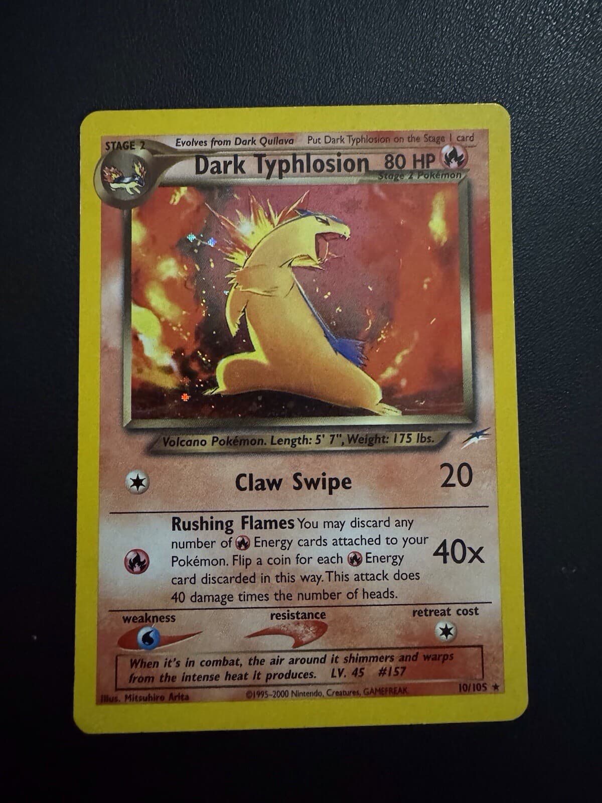 POKEMON TCG DARK TYPHLOSION 10/105 NEO DESTINY HOLO RARE!!