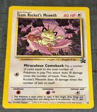 Team Rockets Meowth #18 - Black Star Promo WOTC Pokemon TCG