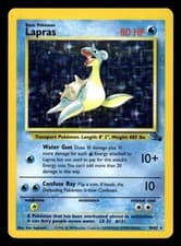 LAPRAS 10/62 RARE FOSSIL POKEMON UNLIMITED HOLO NM