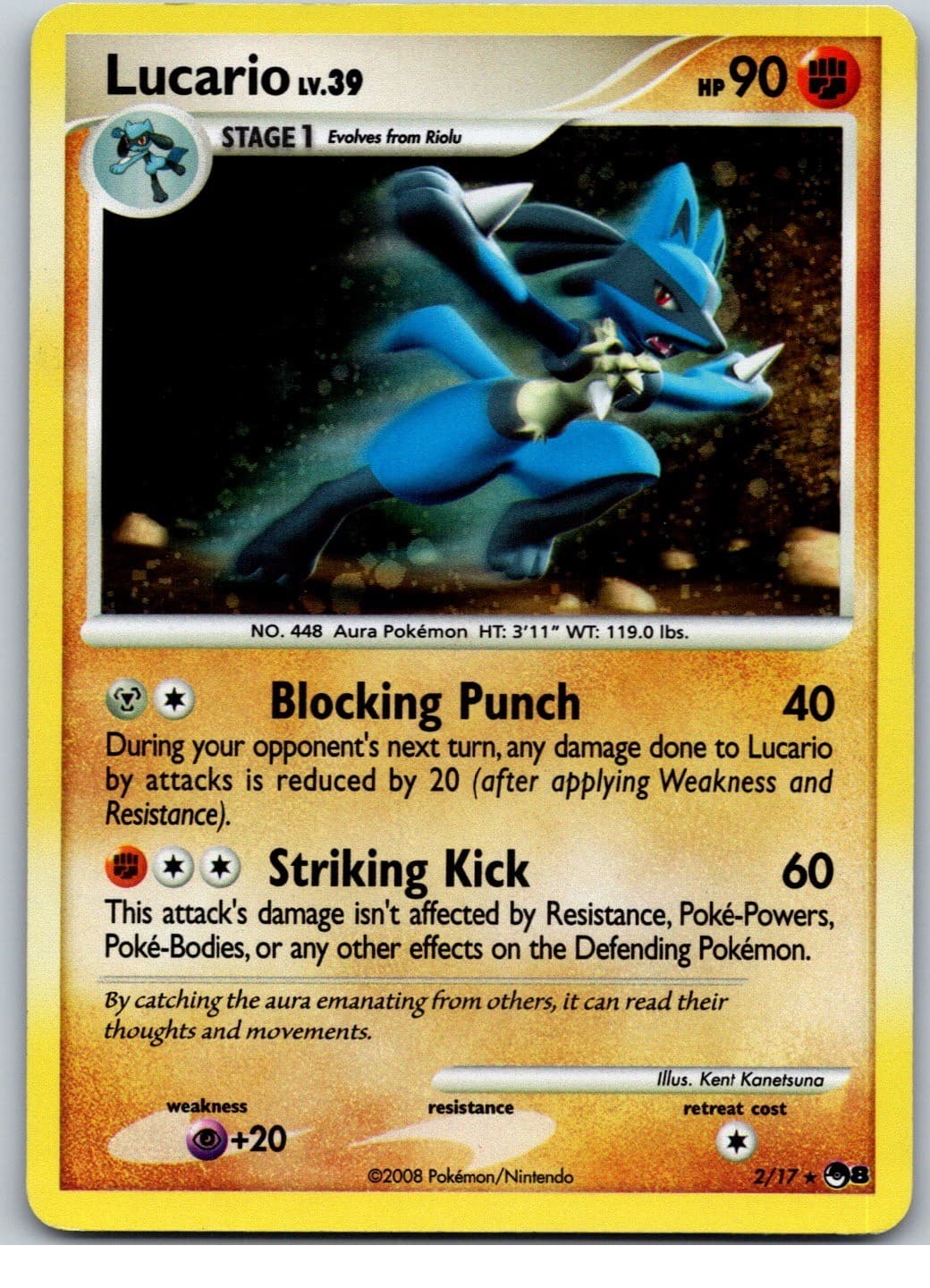 Lucario 2/17 POP Series 8 Pokemon Holo LP