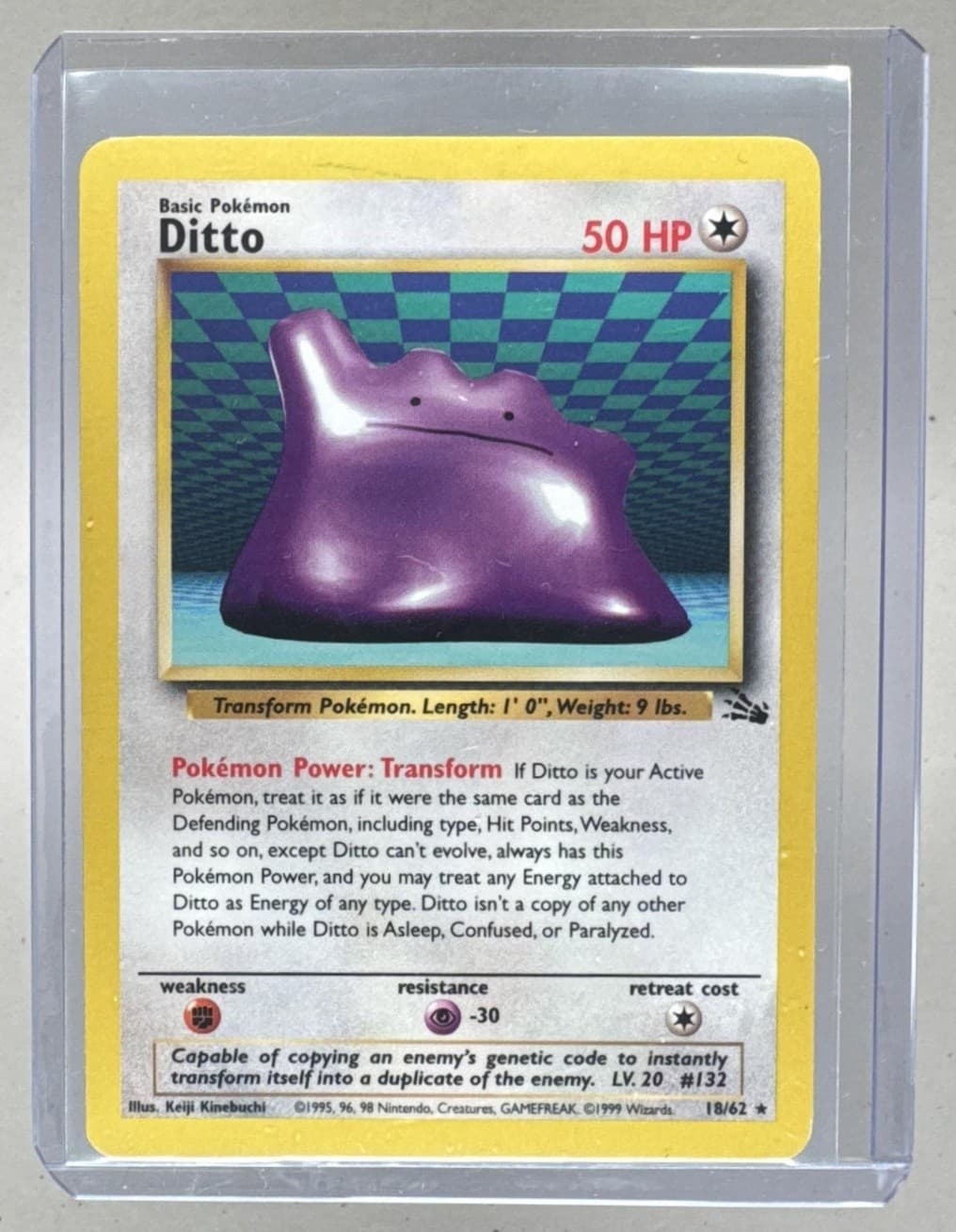 Ditto 1999 Pokemon Fossil #18 A3