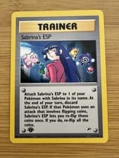 1999 Pokemon Gym Heroes Sabrina’s ESP 117/132 1st Edition Trainer WOTC