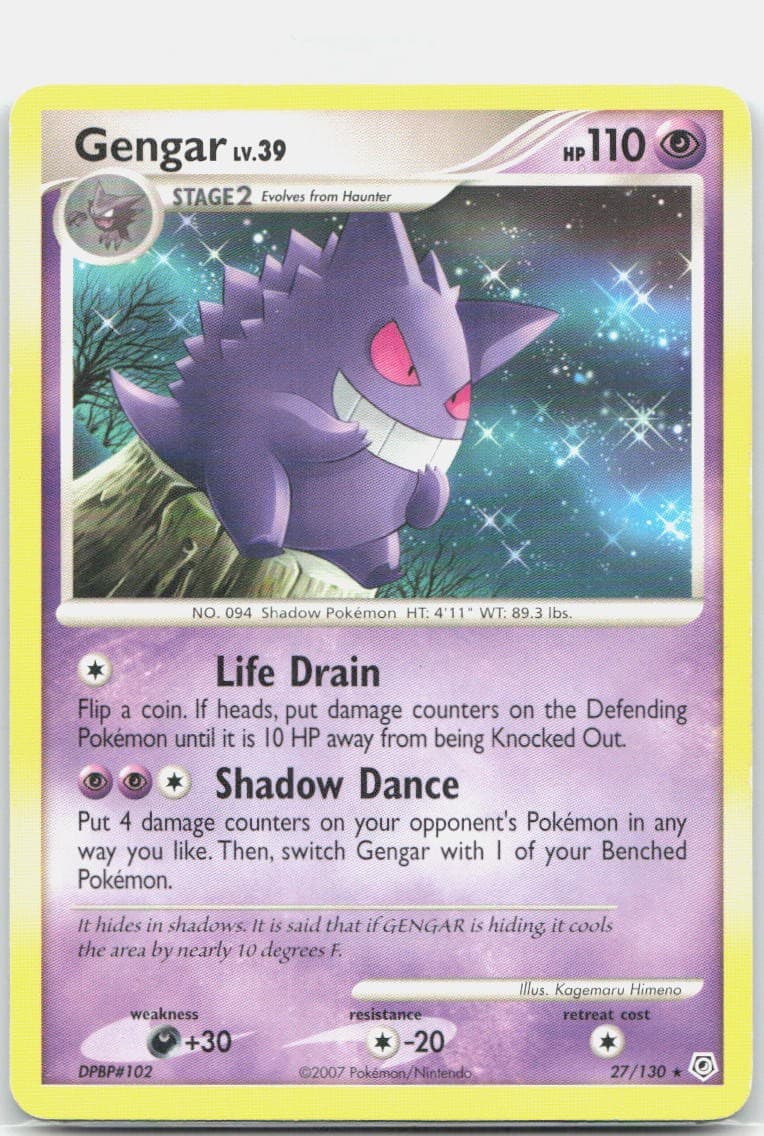 Gengar Rare Diamond and Pearl 27/130 HP