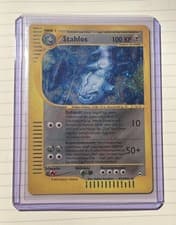 Stahlos H23 Holo Rare Pokemon Card Aquapolis Set NM SWIRL HOLO (GERMAN Steelix)
