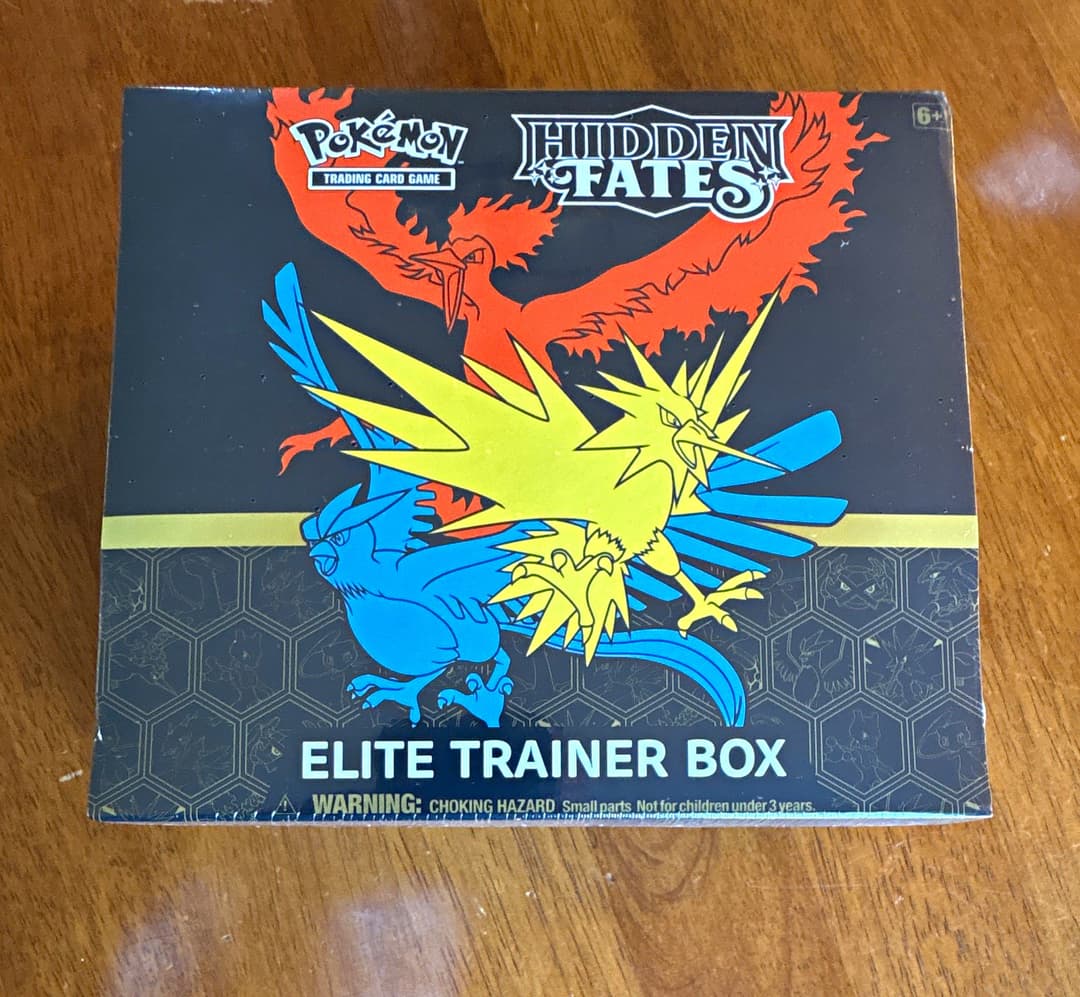 Pokemon TCG Hidden Fates Elite Trainer Box English 2019 Moltres Zapdos Articuno