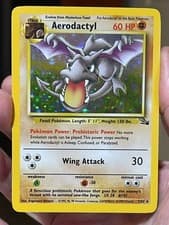 POKEMON AERODACTYL 1/62 RARE HOLOFOIL FOSSIL SET WOTC VLP CARD  SEE PICS