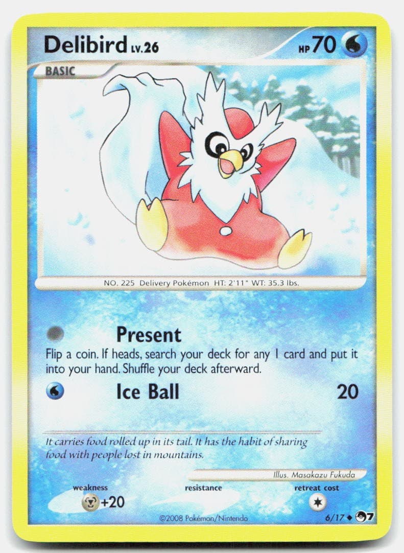POP Series 7 Delibird LP Uncommon Pokemon Tcg Card