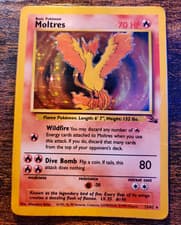 Moltres 12/62 Fossil Holo Rare English Unlimited Arita Pokémon TCG