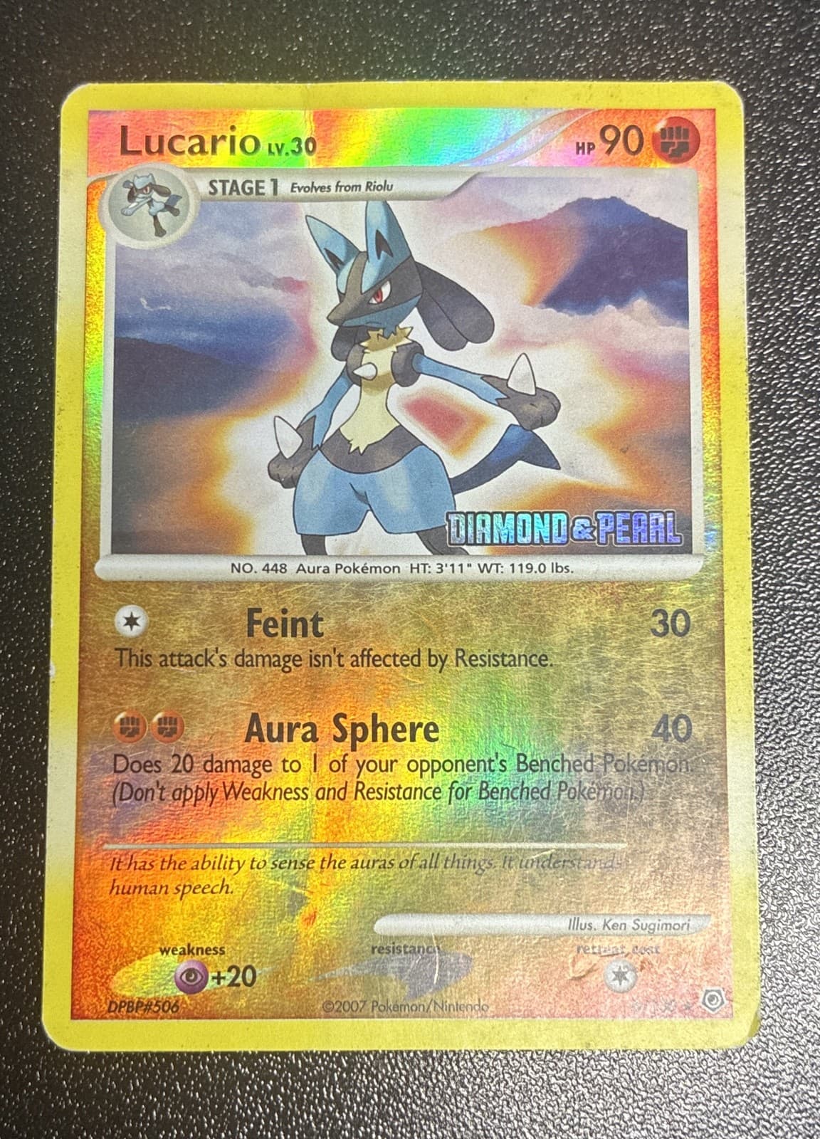 Lucario 6/130 Diamond and Pearl Reverse Holo